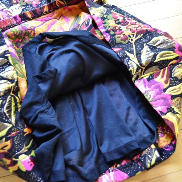 Gianni Bini Dress Womens Small Black Pink Floral Jaquard Metallic Size L NWT - Picture 7 of 13